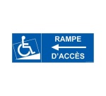 Signalisation - Rampe Accès - handicapé flèche à gauche
