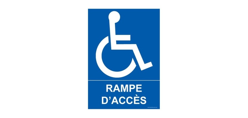 Panneau - Rampe d'accès - + Picto handicapé