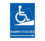 Panneau - Rampe d'accès - pour handicapé + picto