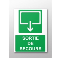 Panneau rectangulaire de sécurité Sortie de secours