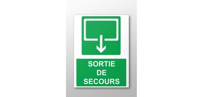 Panneau rectangulaire de sécurité Sortie de secours