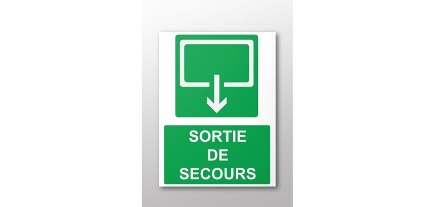 Panneau rectangulaire de sécurité Sortie de secours
