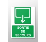 Panneau rectangulaire de sécurité Sortie de secours