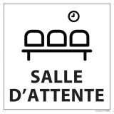 Panneau information - Salle d'attente - 250x250 mm PVC 2 mm