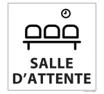 Signalétique information - SALLE D'ATTENTE - fond blanc 250 x 250 mm