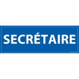 Panneau de signalisation - Pictogramme Secrétaire - 210 x 75 mm Vinyle Souple Autocollant