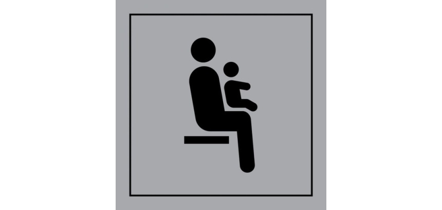Pictogramme PI TF 025 - Siège prioritaire pour personnes avec enfant en bas âge - ISO 7001 en Gravoply