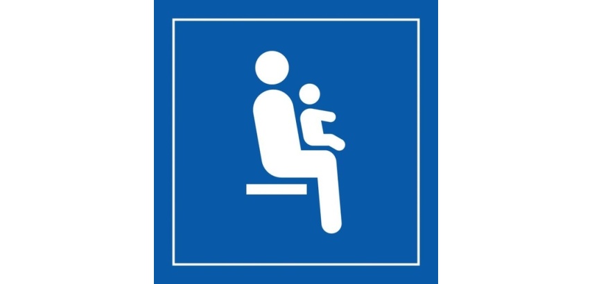 Pictogramme PI TF 025 - Siège prioritaire pour personnes avec enfant en bas âge - ISO 7001 en Gravoply