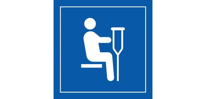 Pictogramme PI TF 023 - Siège prioritaire pour personnes blessées - ISO 7001