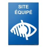 Panneau - Site équipé handicap visuel  (300 x 420 mm, PVC)