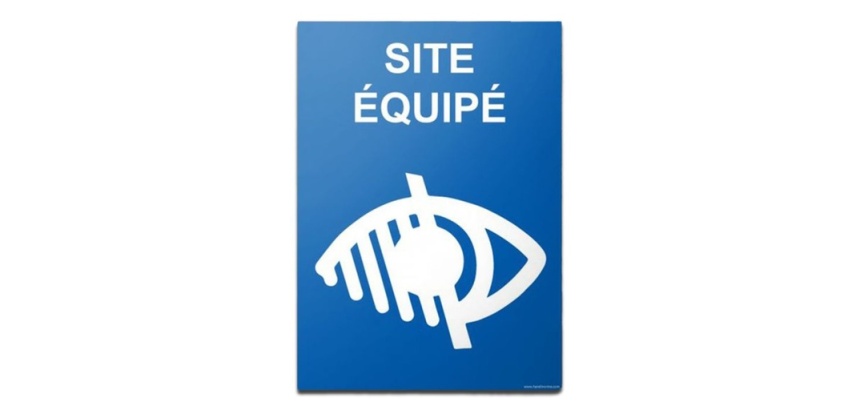 Panneau - Site équipé handicap visuel