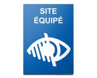 Panneau - Site équipé handicap visuel  (150 x 210 mm, Vinyle souple autocollant)