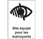 Panneau signalétique - Site équipé pour les malvoyants