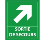 Panneau évacuation - Sortie de secours - 300x250 mm