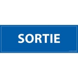 Panneau de sécurité - Signalisation Sortie - 210 x 75 mm PVC 2 mm