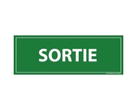 Panneau d'évacuation - Pictogramme Sortie - Signalétique de secours 350 x 125 mm PVC 2 mm