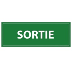 Panneau d'évacuation - Pictogramme Sortie - Signalétique de secours