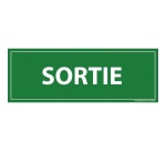 Panneau Sortie - fond vert