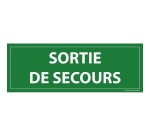 Panneau Sortie de secours - fond vert
