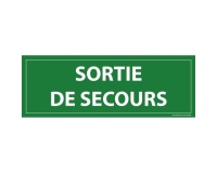 Panneau d'évacuation -Sortie de secours - Signalétique de secours