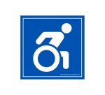 Panneau signalétique Sportif Personne à mobilité réduite