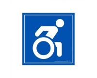 Panneau signalétique Sportif Personne à mobilité réduite