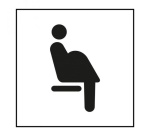 Pictogramme PI TF 026 - Siège prioritaire pour femmes enceintes - ISO 7001 en Gravoply