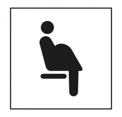 Pictogramme PI TF 026 - Siège prioritaire pour femmes enceintes - ISO 7001 en Gravoply