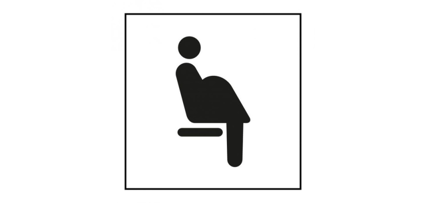 Pictogramme PI TF 026 - Siège prioritaire pour femmes enceintes - ISO 7001 en Gravoply