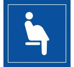 Pictogramme PI TF 026 - Siège prioritaire pour femmes enceintes - ISO 7001 en Gravoply