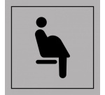 Pictogramme PI TF 026 - Siège prioritaire pour femmes enceintes - ISO 7001 en Gravoply