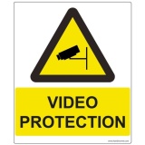 Panneau d'information - Vidéo Protection - 250 x 300 mm PVC 2 mm