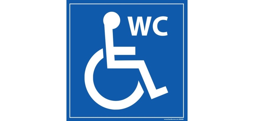 Panneau Signalisation - WC - avec picto Handicapé