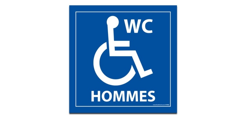 Panneau Signalétique - WC HOMMES PMR