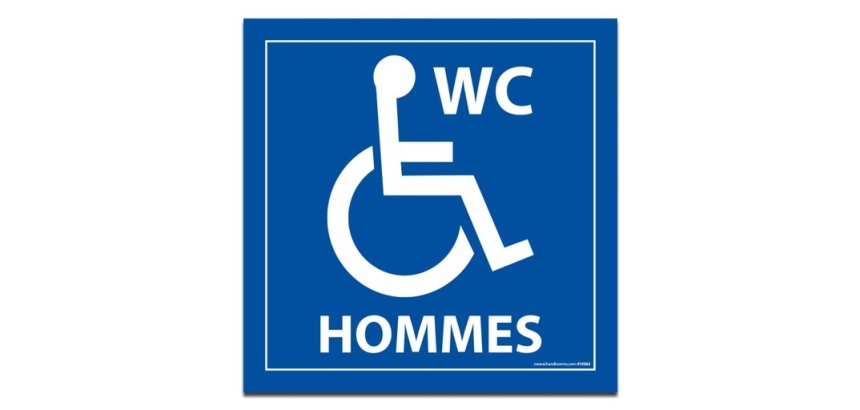 Panneau Signalétique - WC HOMMES PMR