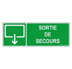 Panneaux Sortie de secours  - evacuation rectangle