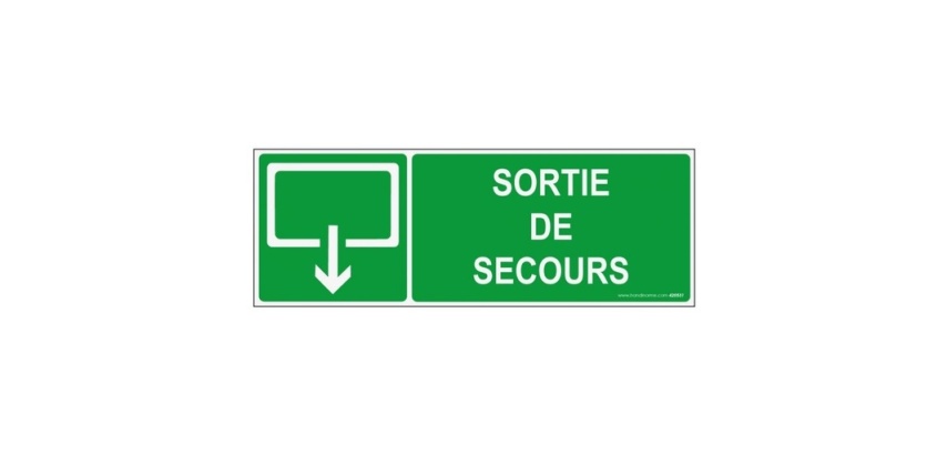 Panneau Sortie et évacuation - Sortie de Secours - ISO 7010