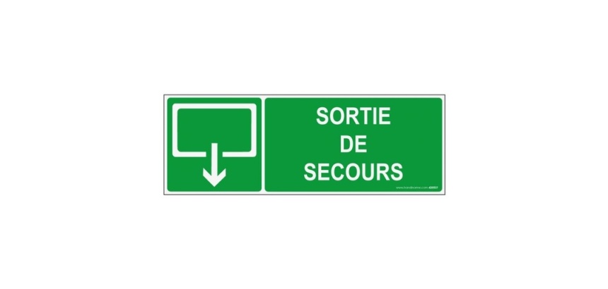 Panneaux Sortie de secours  - evacuation rectangle