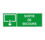 Panneaux Sortie de secours  - evacuation rectangle