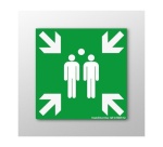 Pictogramme ISO EN 7010 - Point de rassemblement après évacuation - E007