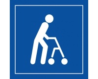 Pictogramme PI PF 045 - Accessibilité, capacité de déplacement à pied limitée - ISO 7001  (350 x 350 mm, PVC)