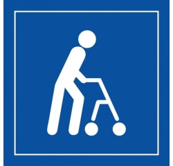 Pictogramme PI PF 045 - Accessibilité, capacité de déplacement à pied limitée - ISO 7001