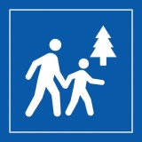 Pictogramme PI TC 008 - Espace naturel accessible au public - ISO 7001  (350 x 350 mm, PVC)