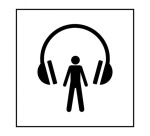Pictogramme PI TC 014 - Audioguide - ISO 7001 en Gravoply