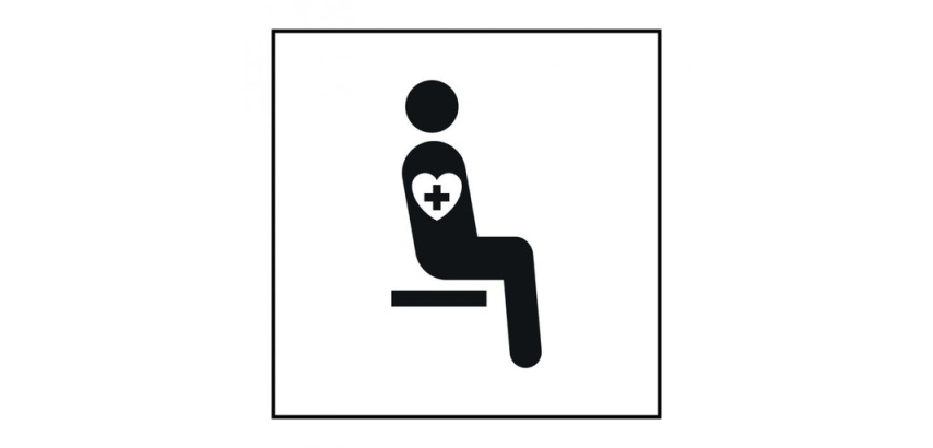 Pictogramme PI TF 024 - Siège prioritaire pour personnes souffrant de troubles graves - ISO 7001 en Gravoply