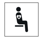 Pictogramme PI TF 024 - Siège prioritaire pour personnes souffrant de troubles graves - ISO 7001 en Gravoply