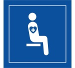 Pictogramme PI TF 024 - Siège prioritaire pour personnes souffrant de troubles graves - ISO 7001 en Gravoply