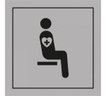 Pictogramme PI TF 024 - Siège prioritaire pour personnes souffrant de troubles graves - ISO 7001 en Gravoply