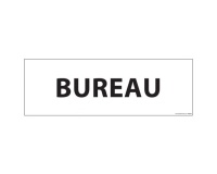 Signalétique d'information - Pictogramme Bureau - 210 x 75 mm PVC 2 mm Gris