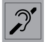 Pictogramme PI PF 048 - Accessibilité, malentendant - ISO 7001 en Gravoply
